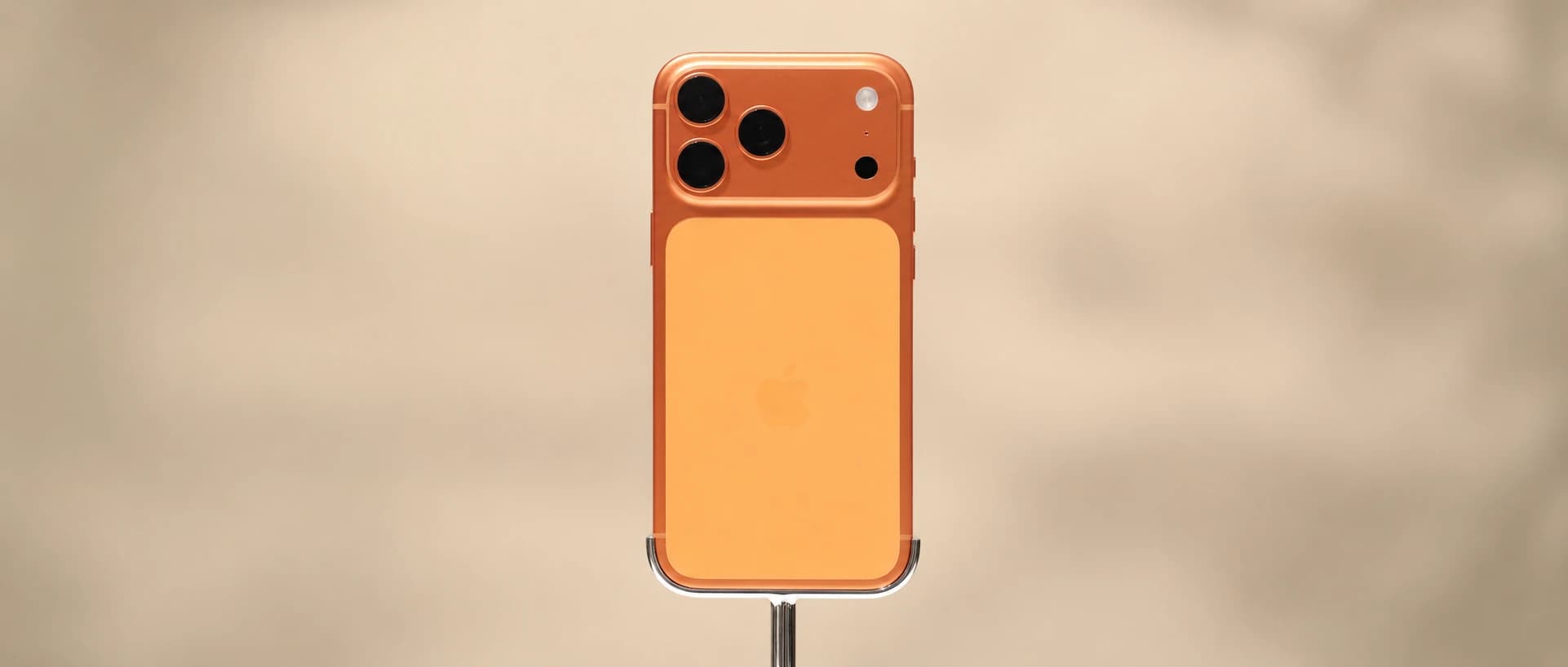 iPhone 17 Pro Max in Cosmic Orange at the Apple TRX launch event